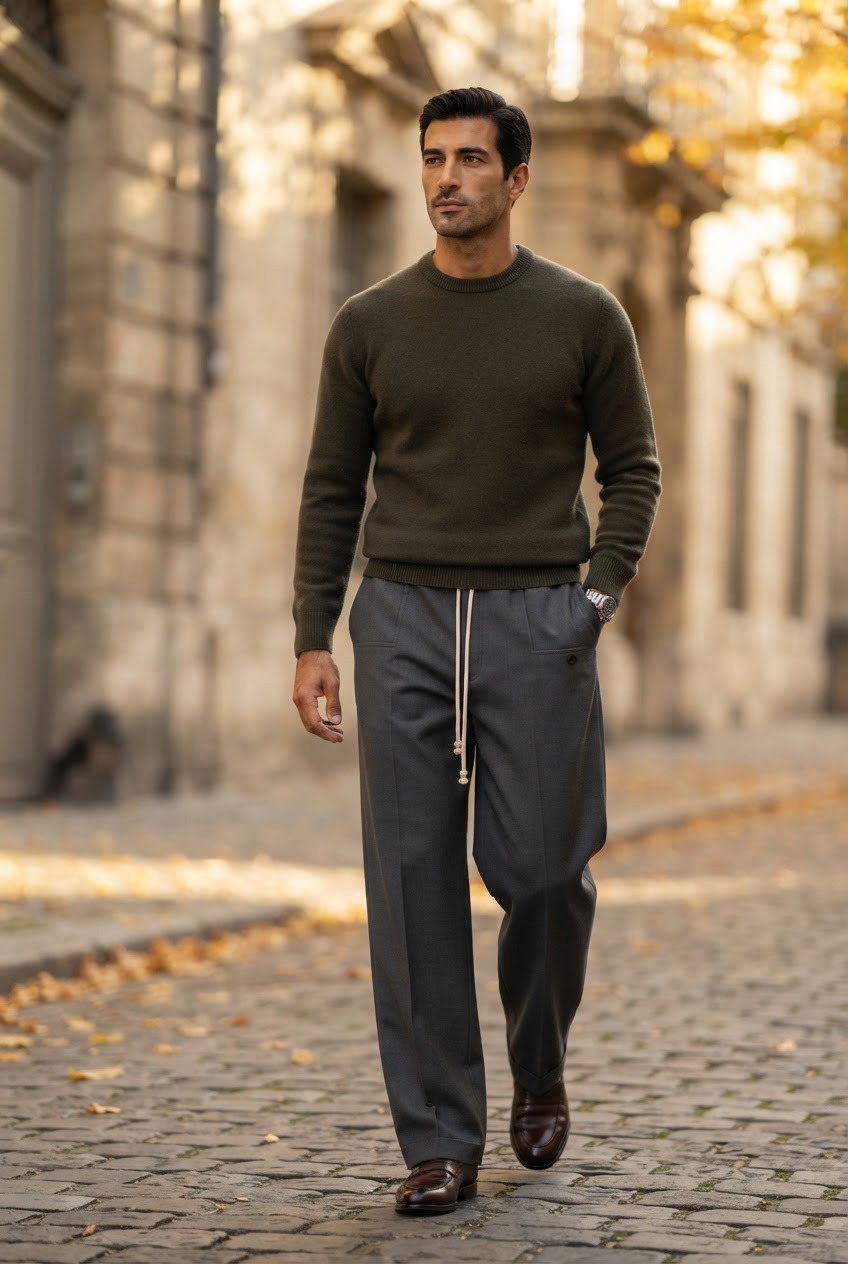 Men's Wide Leg Trousers