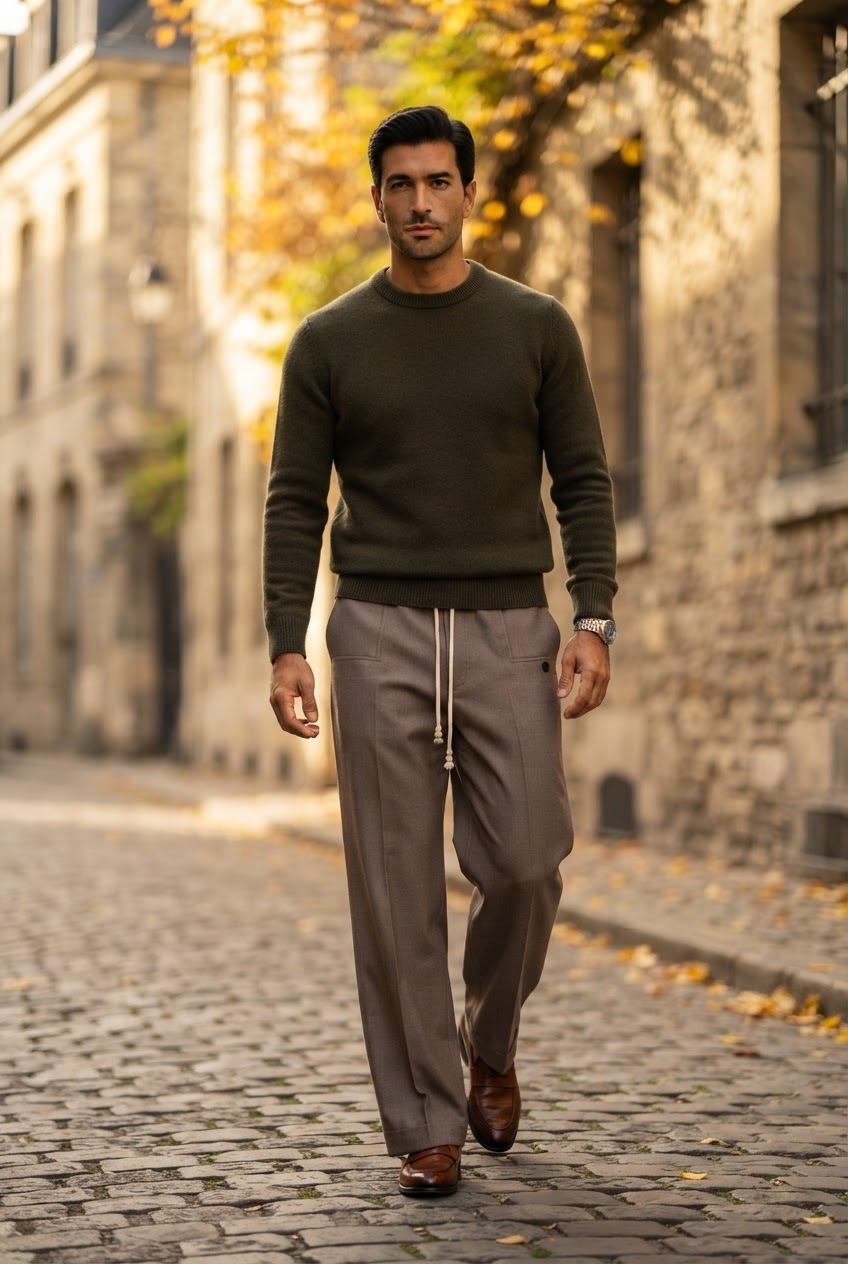 Men's Wide Leg Trousers