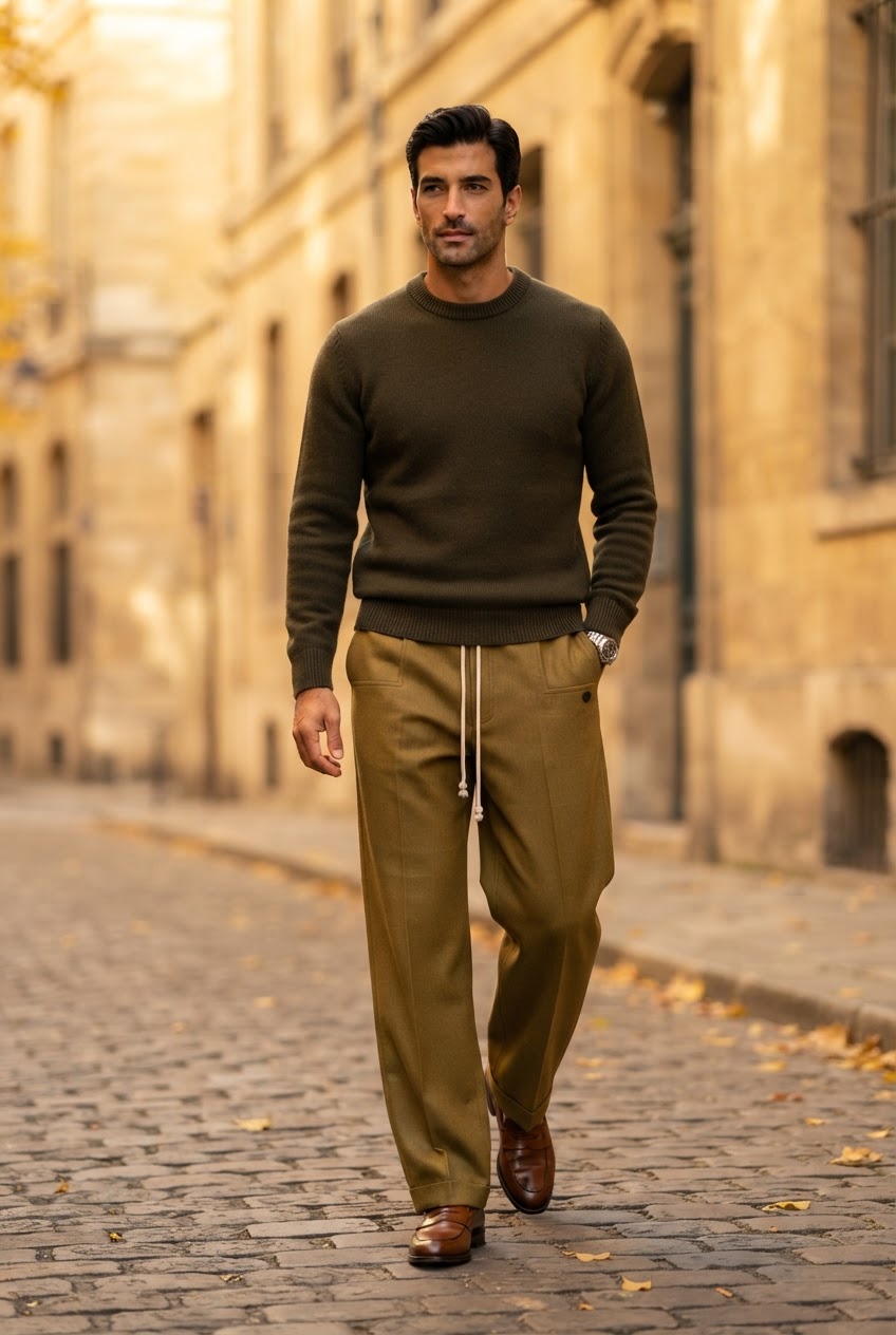 Men's Wide Leg Trousers