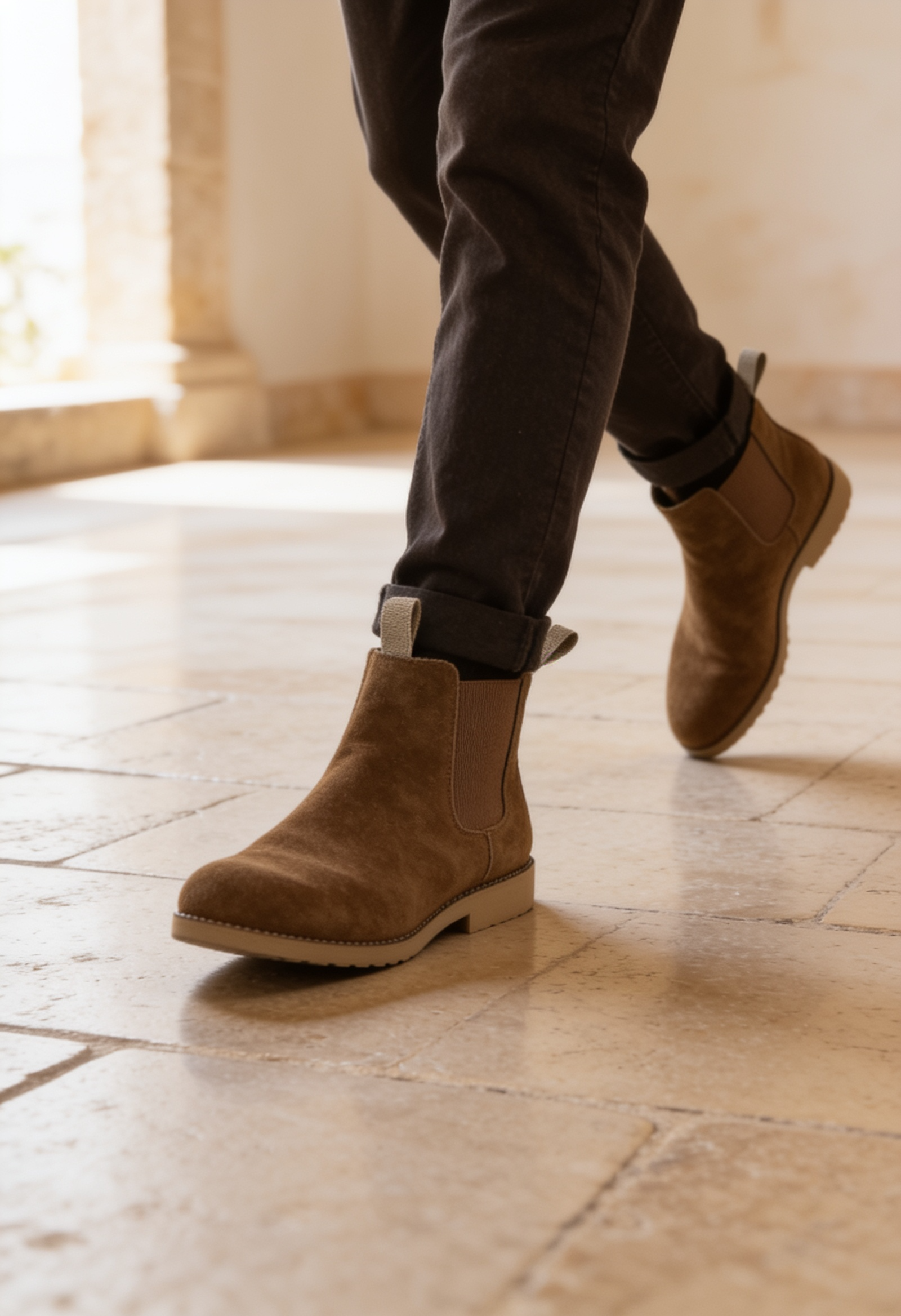 Men's Suede Chelsea Boots