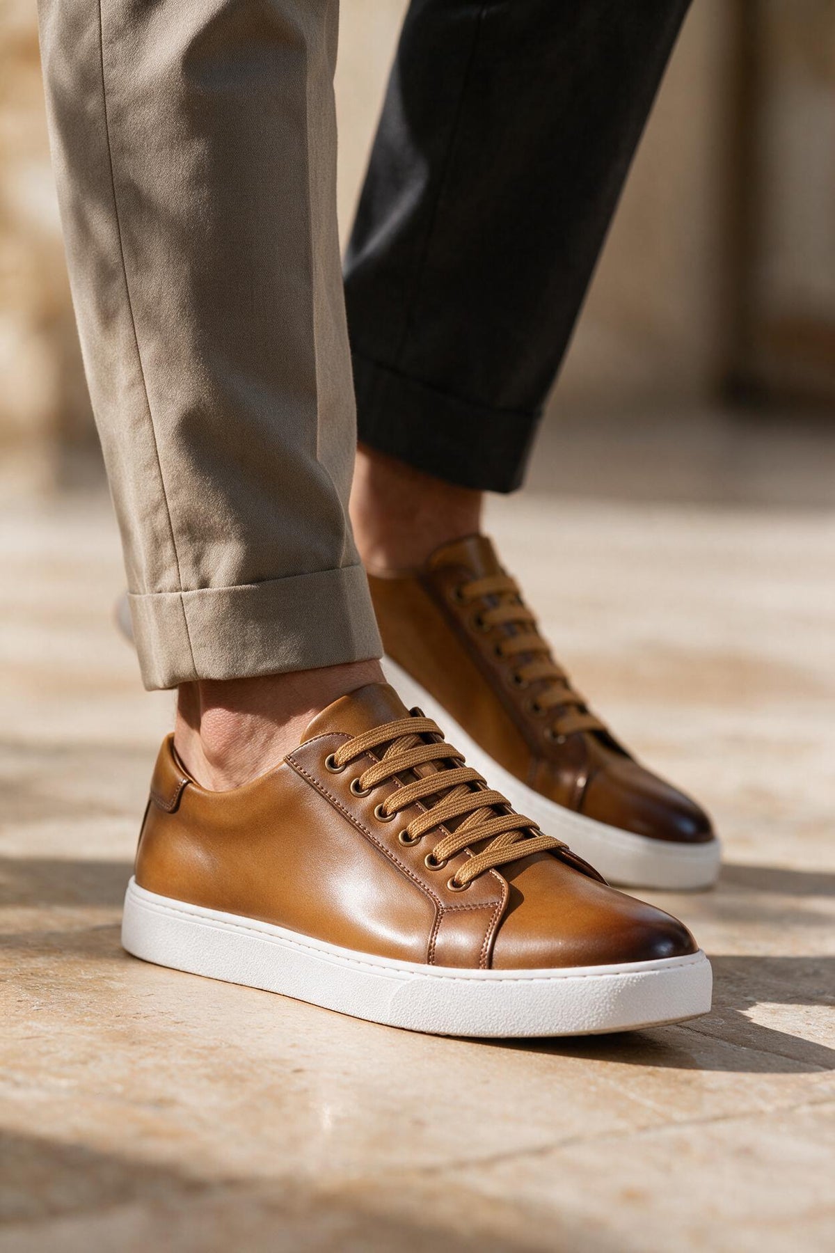 Men's Leather Trainers