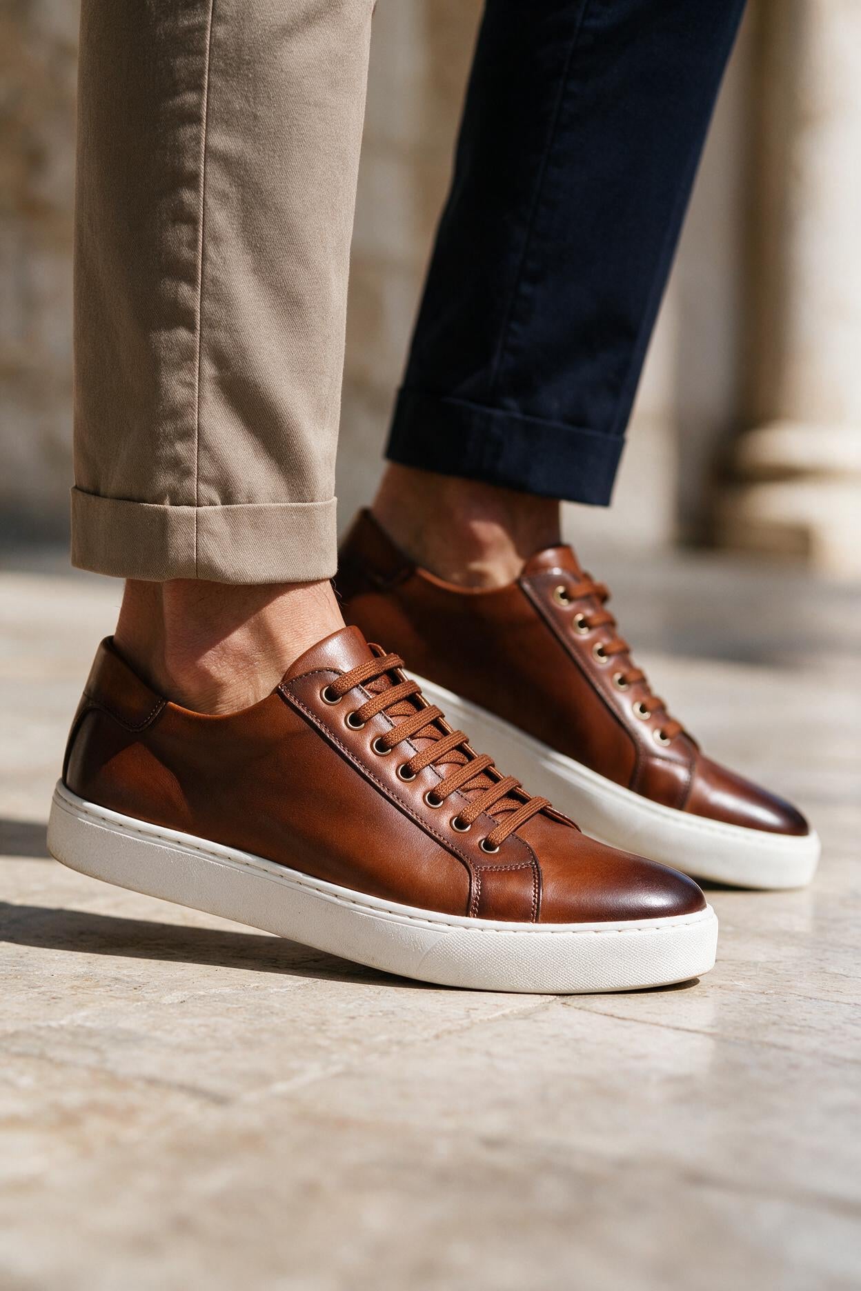 Men's Leather Trainers