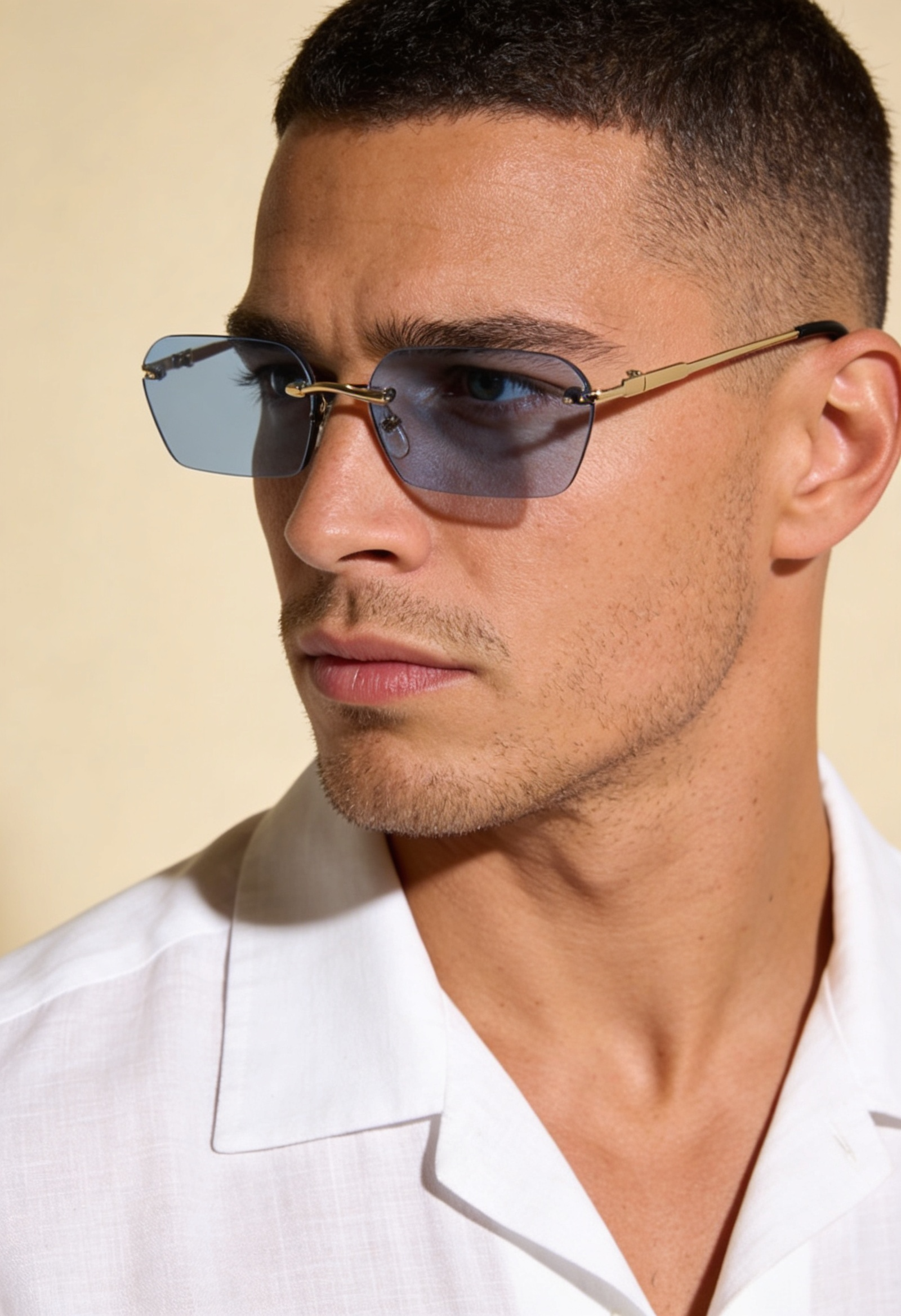 Men's Rimless Sunglasses
