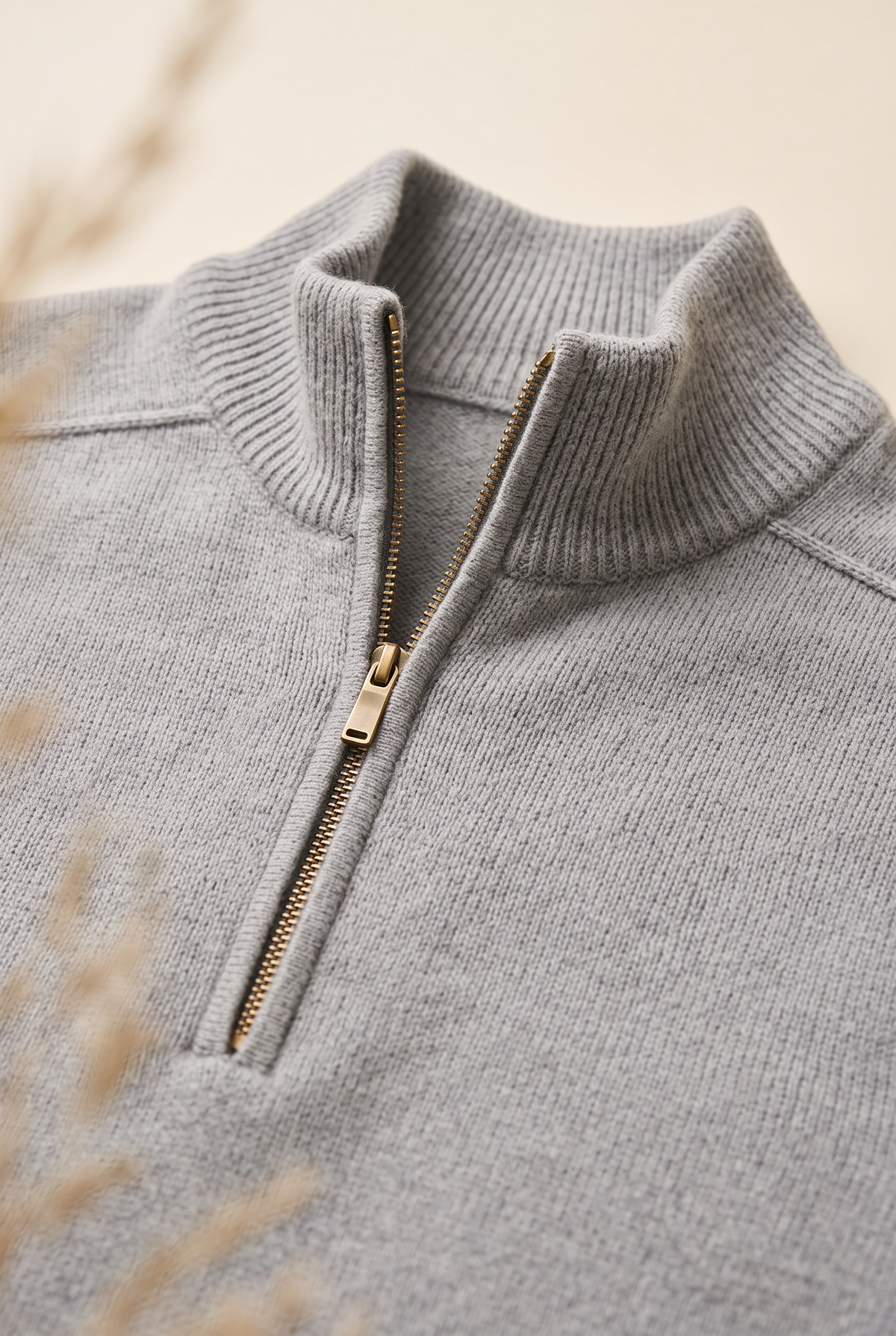 Men's Merino Wool Half Zip Jumper