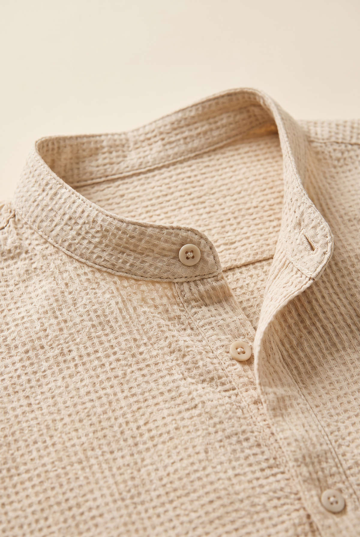 Men's Cotton Henley Shirt – Roll Sleeve