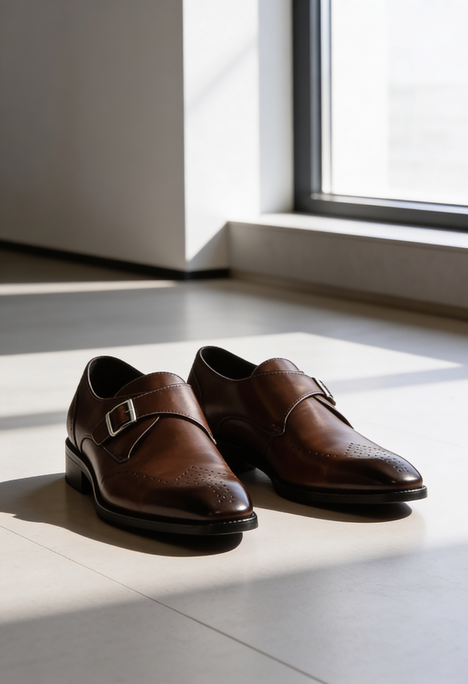 Men's Leather Monk Strap Dress Loafer