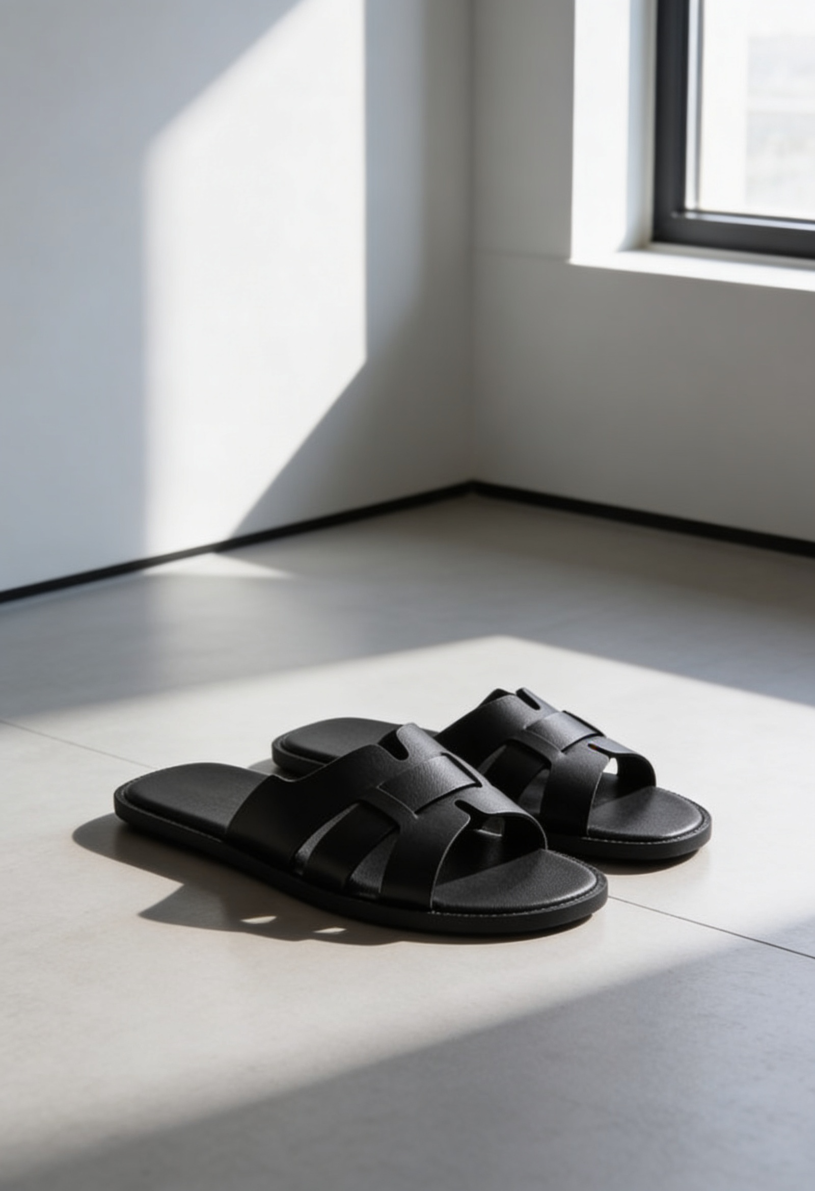 Men's Leather Slide Sandals