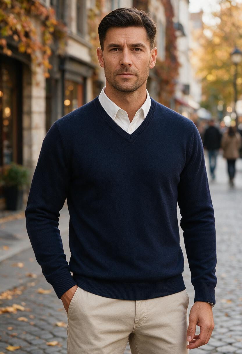 Men's V-Neck Jumper