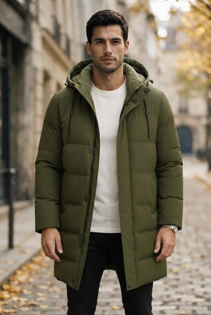 Men's Long Puffer Jacket