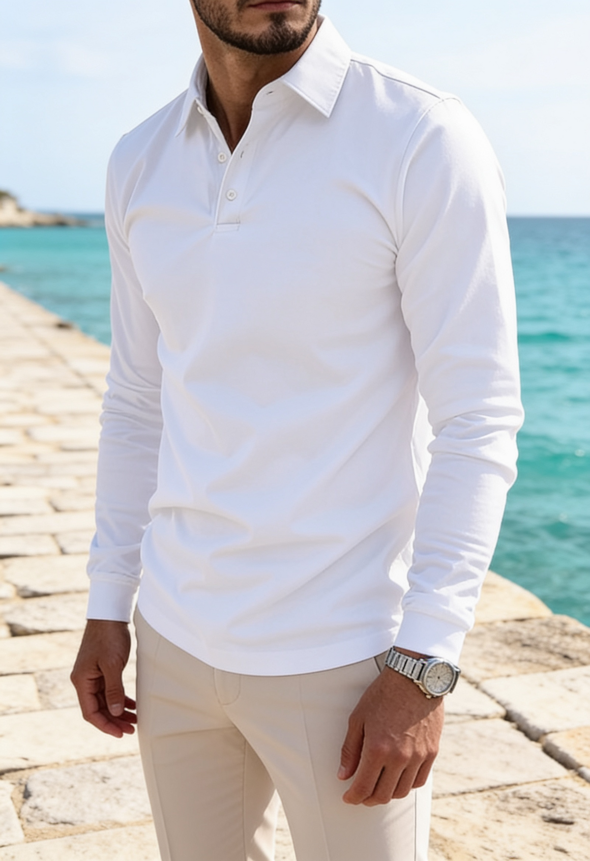 Men's Long Sleeve Polo Shirt