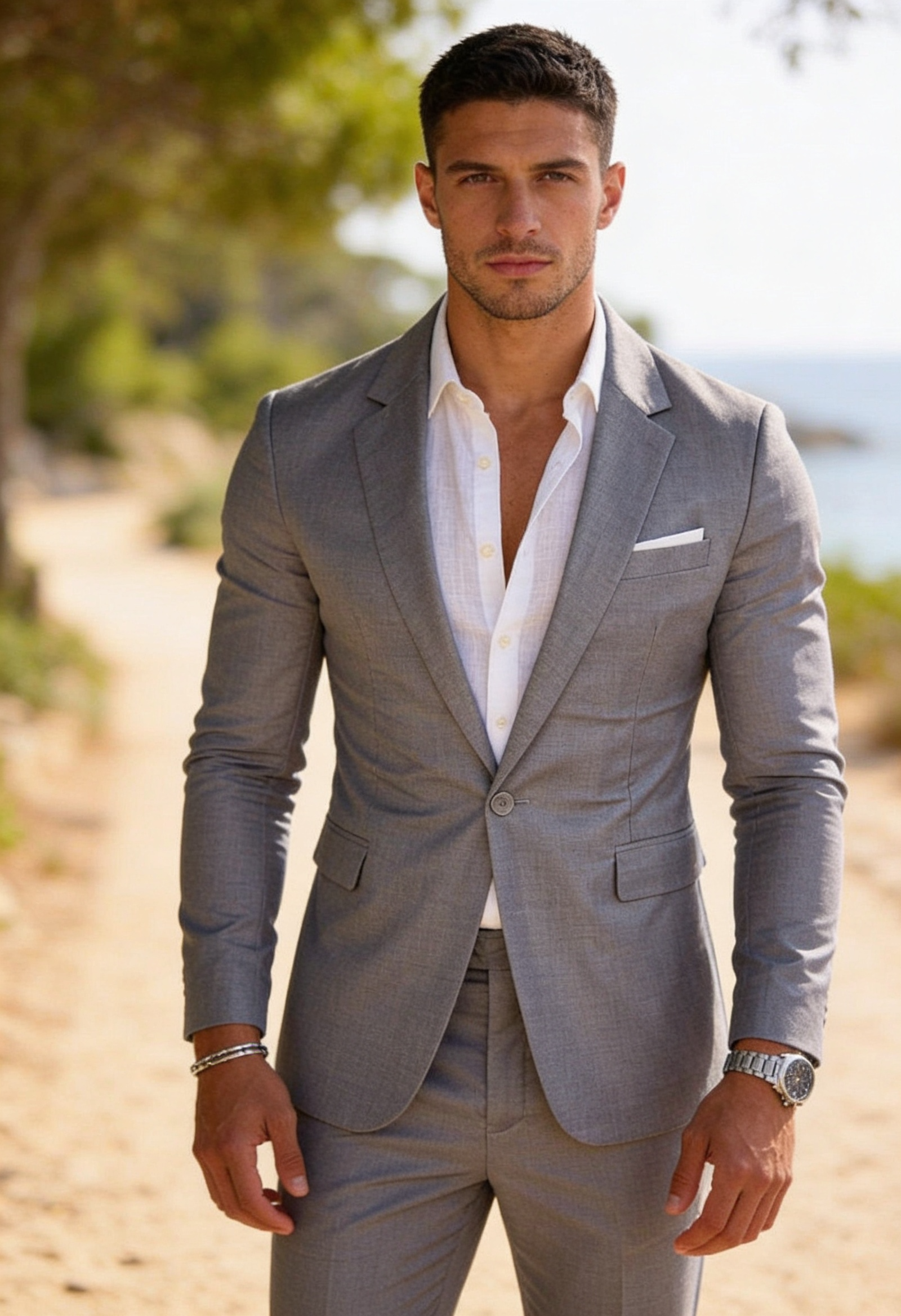 Men's Slim Fit Two Piece Suit – Formal
