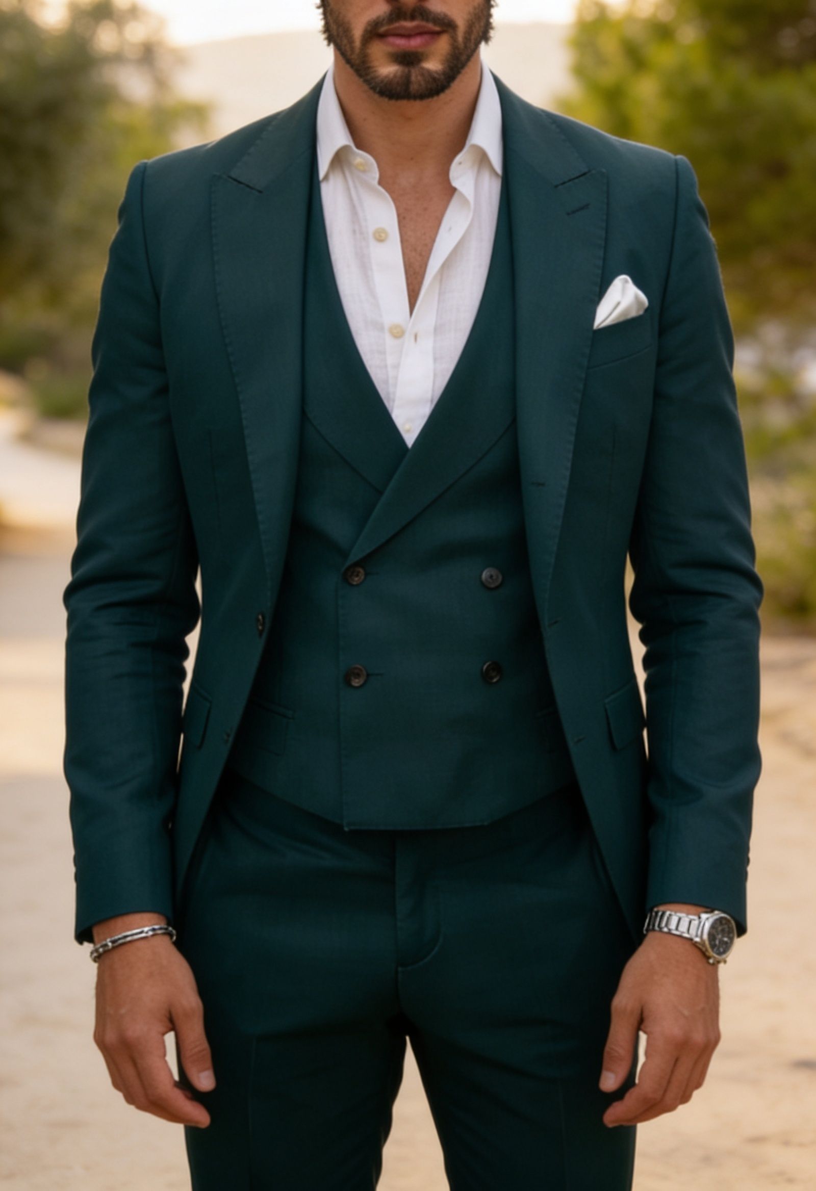 Men's Double Breasted Three Piece Suit