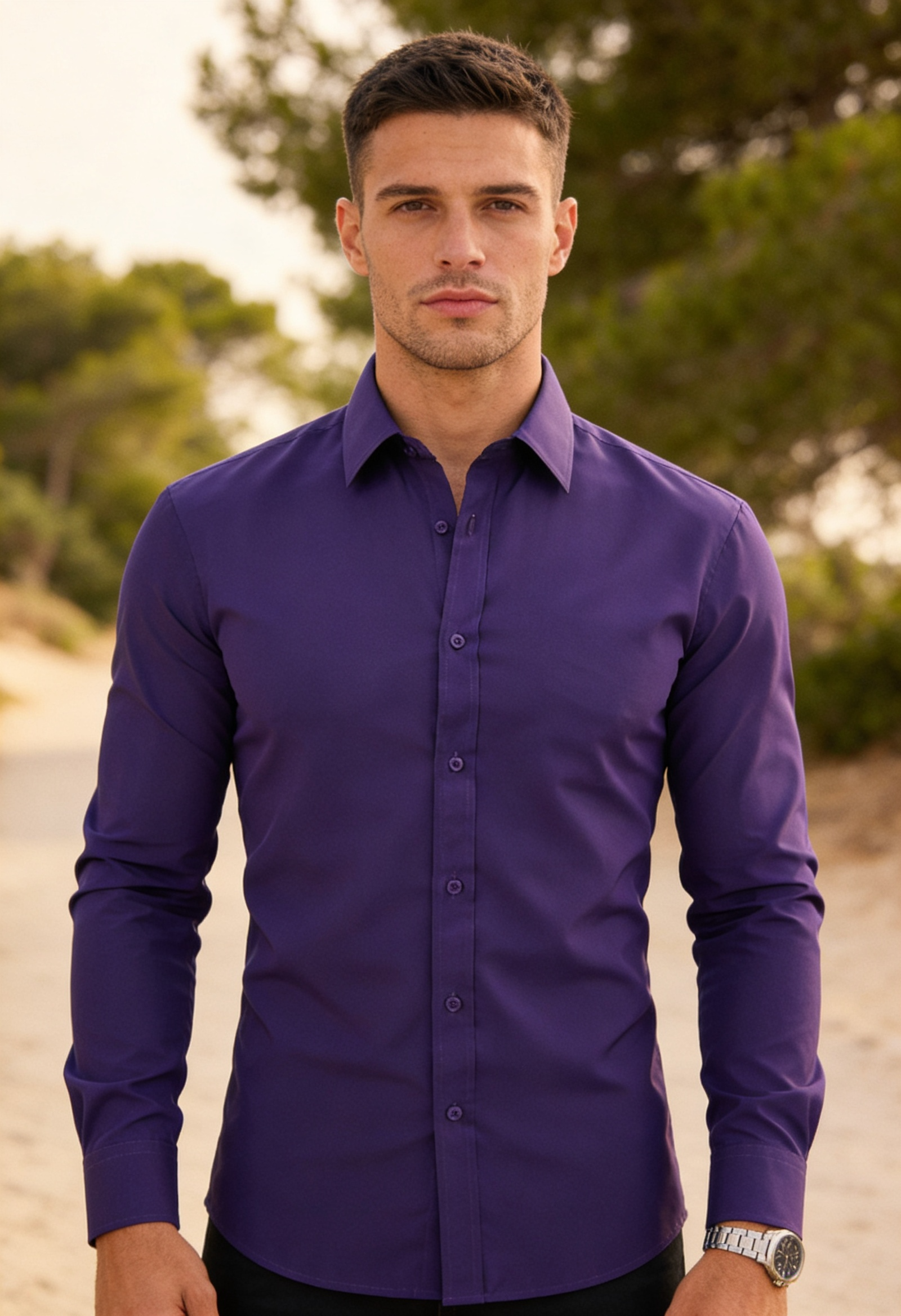 Men's Slim Fit Dress Shirt