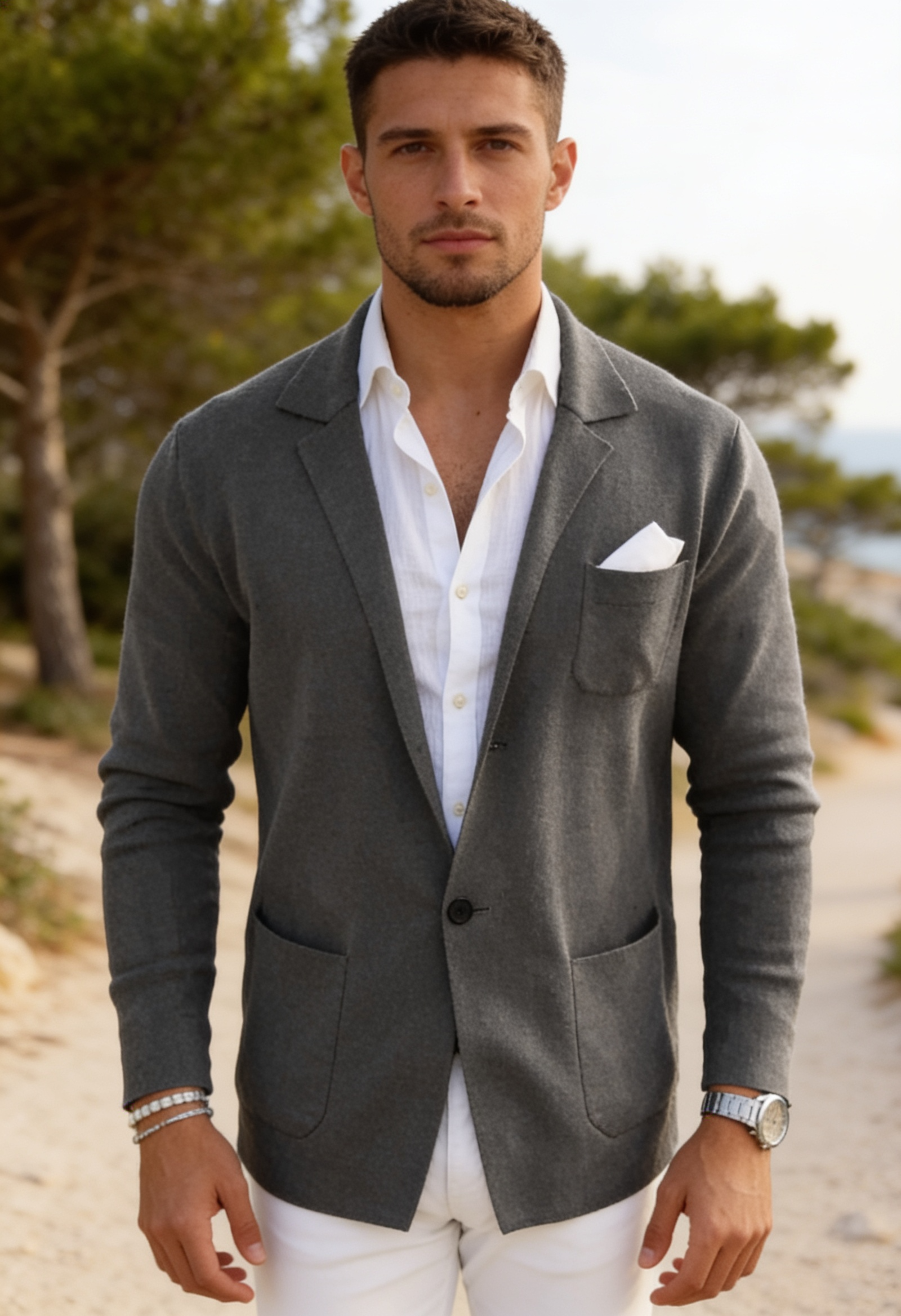Men's Knit Blazer – Slim Fit