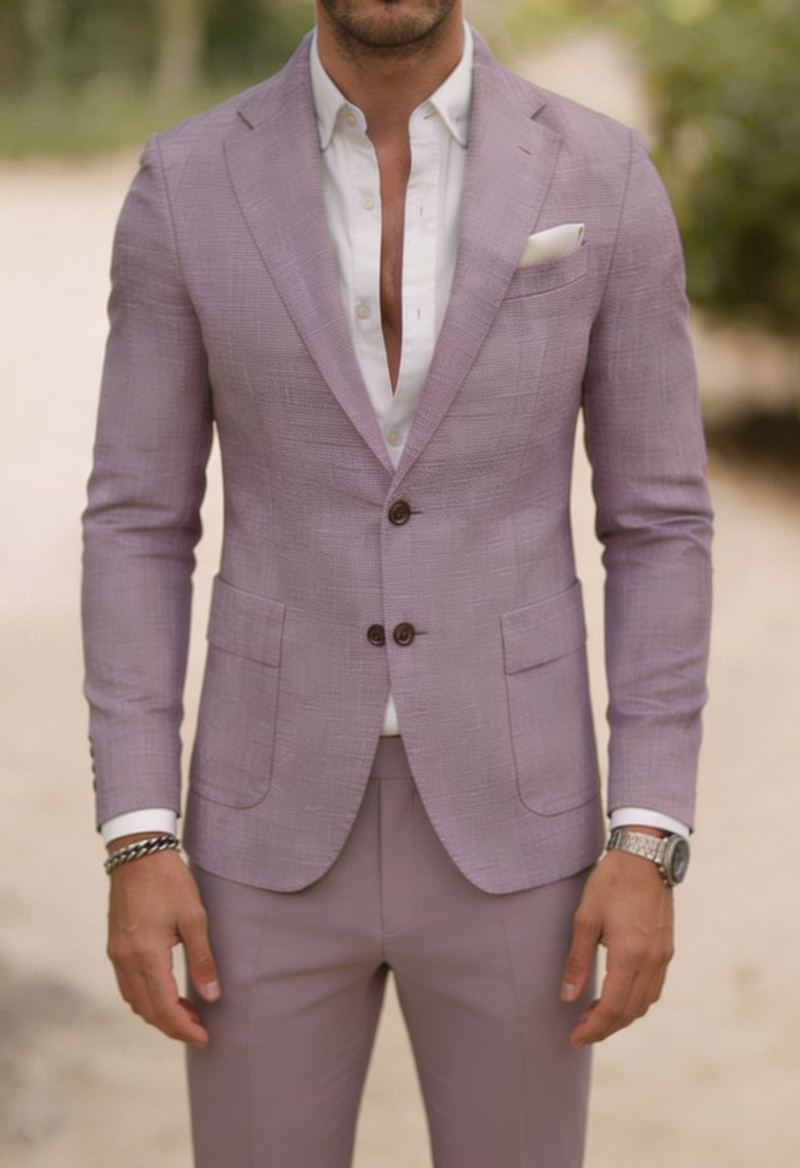Men's Slim Fit Summer Suit