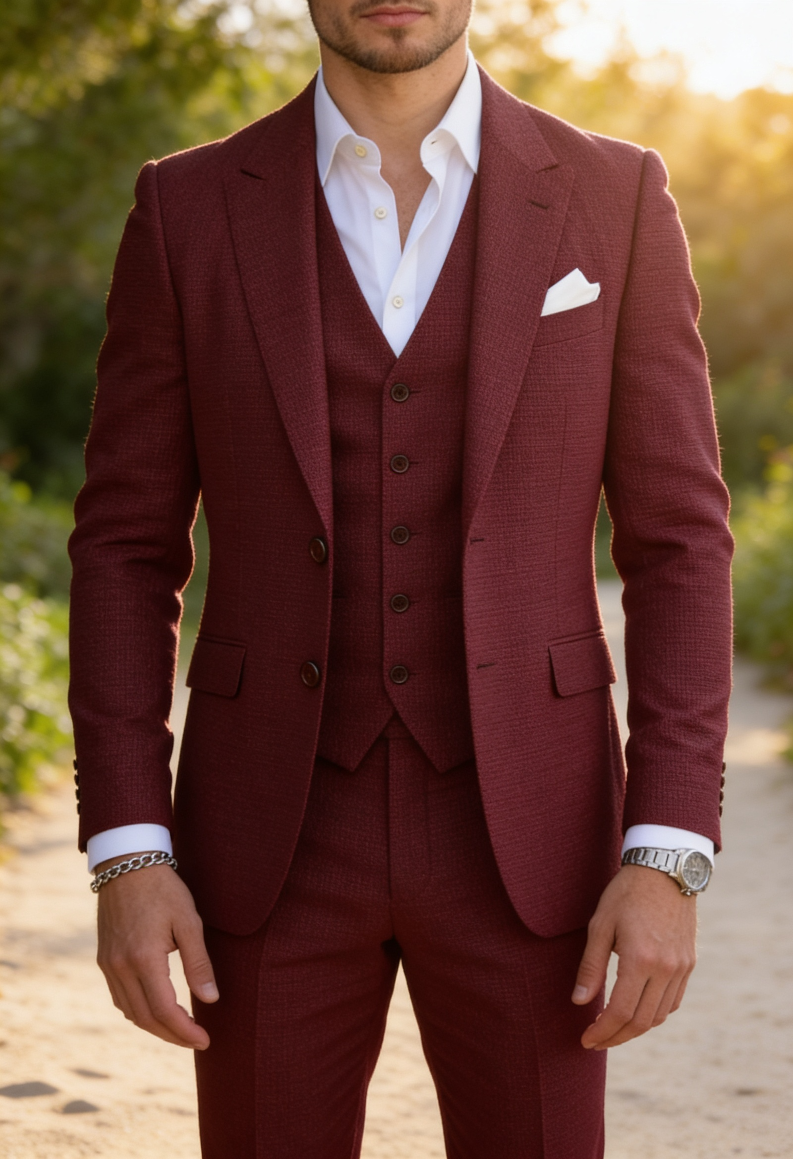 Men's Slim Fit Three Piece Suit