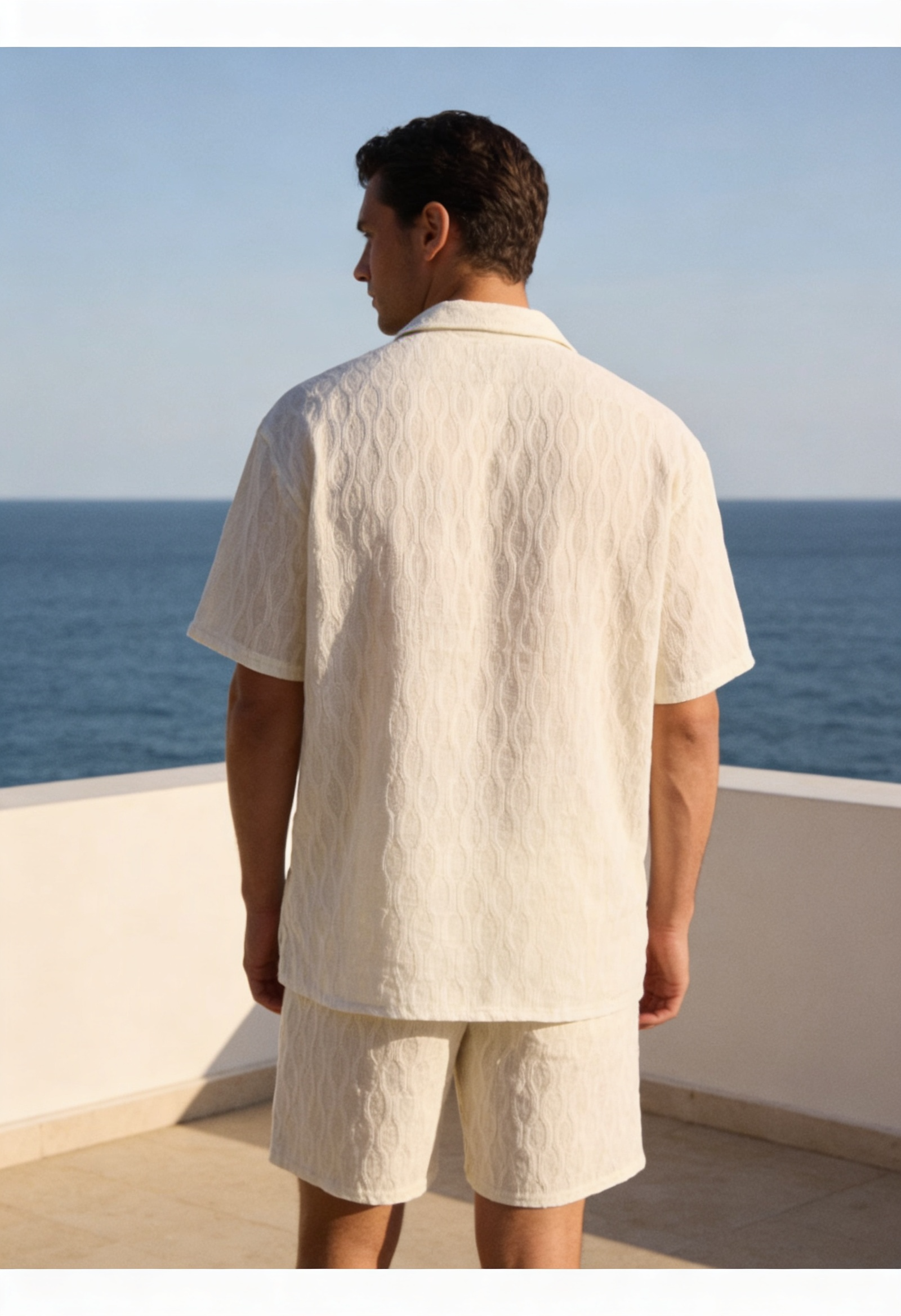 Men's Textured Linen Set – Summer Edition