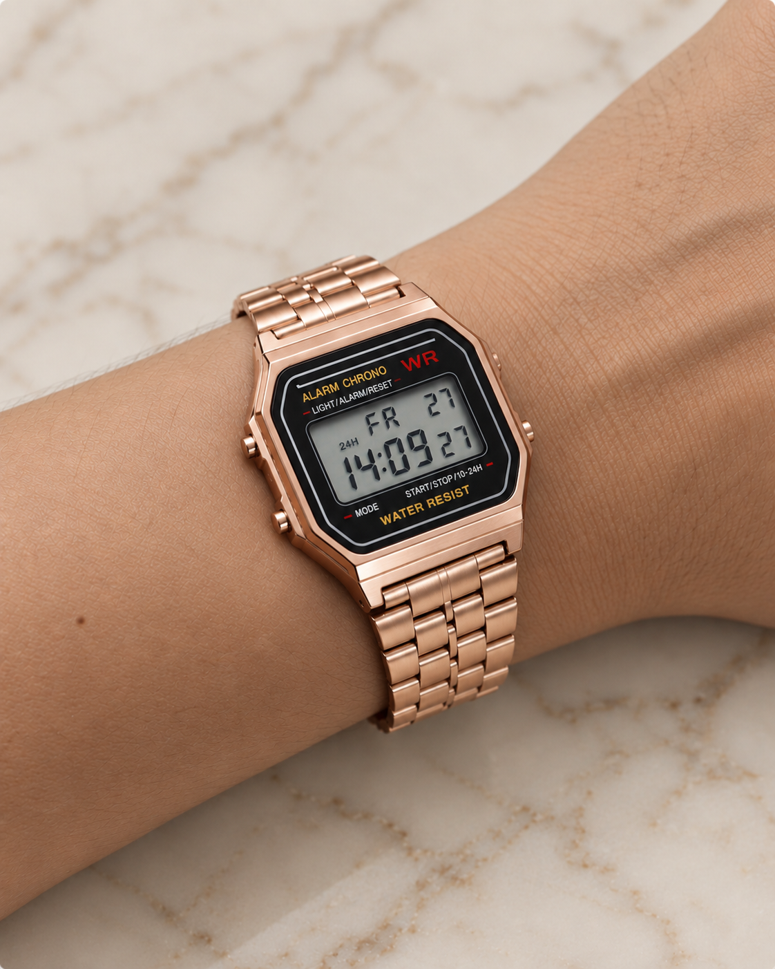 men's retro digital watch
